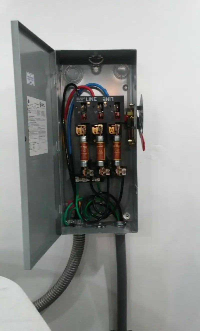 Three-phase disconnect switch installed for Electrical Wiring & Rewiring in Sequim