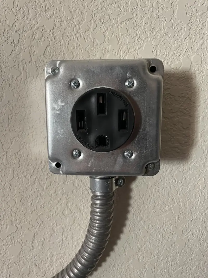 NEMA 14-50 outlet installed for Smart Home Electrical in Sequim